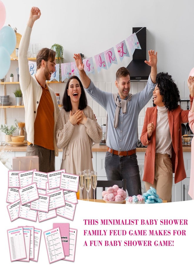 Mueddur Baby Shower Friendly Feud Game, Pink Baby Shower Games for Girl, Sprinkle Activities Decorations for Guests, Gender Reveal Group Games for Adults, 04 - Image 5